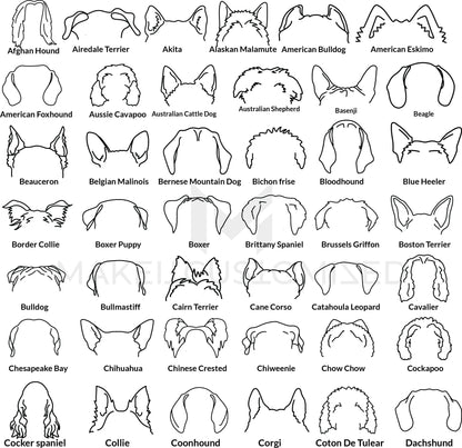 Personalized dog Mama Sweatshirt, Dog Ear and Name on Sleeve
