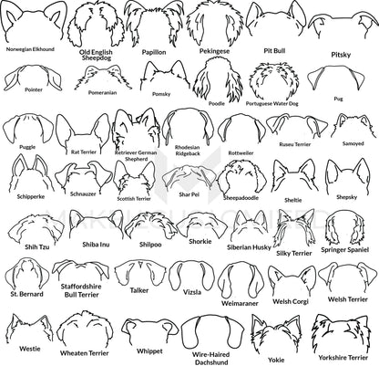 Personalized dog Mama Sweatshirt, Dog Ear and Name on Sleeve