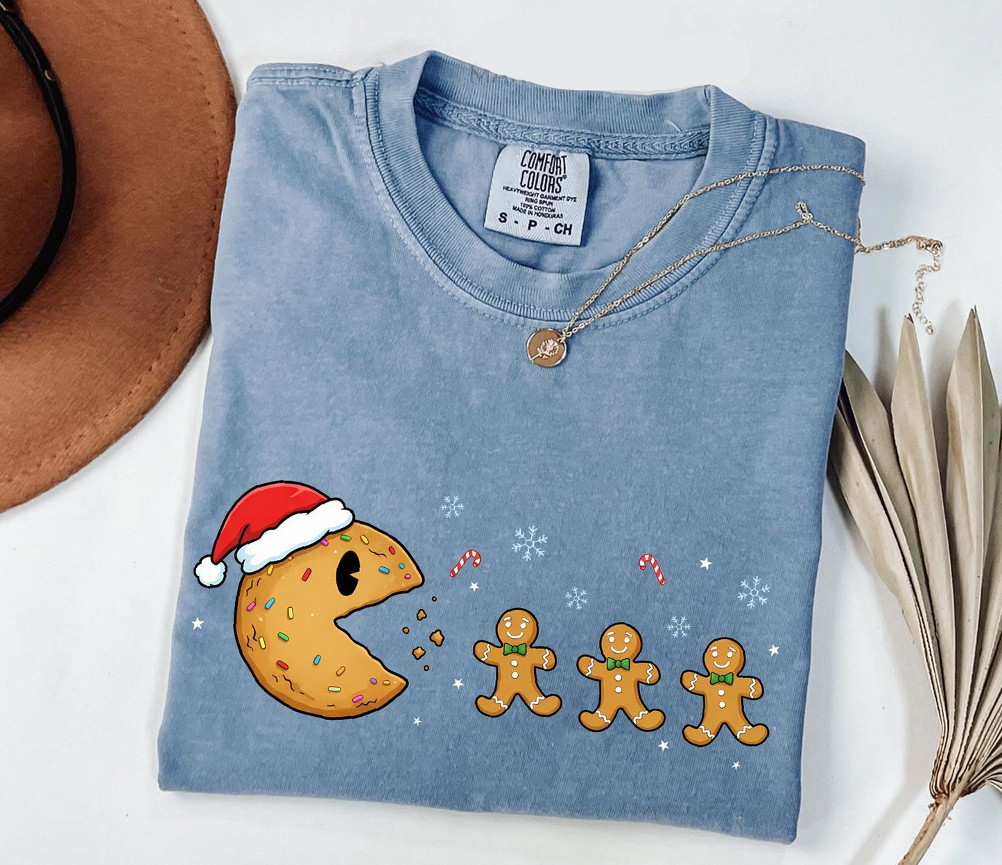 Cookie Eating Gingerbread Christmas Shirt