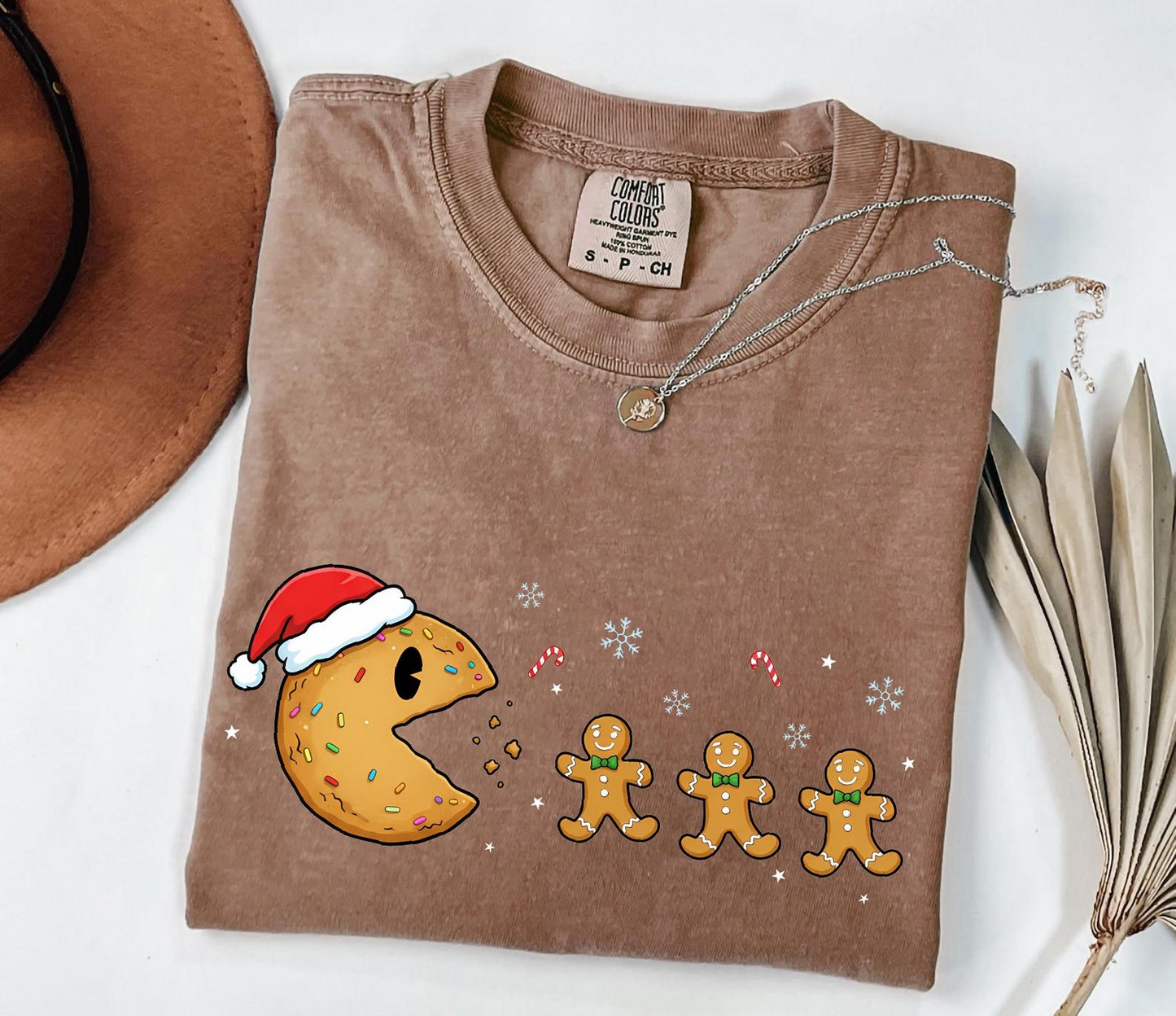 Cookie Eating Gingerbread Christmas Shirt