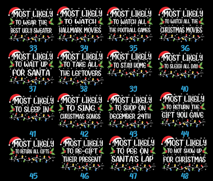 Custom “Most Likely To” Christmas T-Shirt