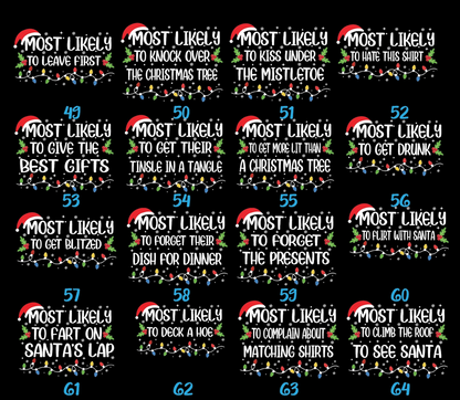 Custom “Most Likely To” Christmas T-Shirt