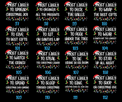 Custom “Most Likely To” Christmas T-Shirt