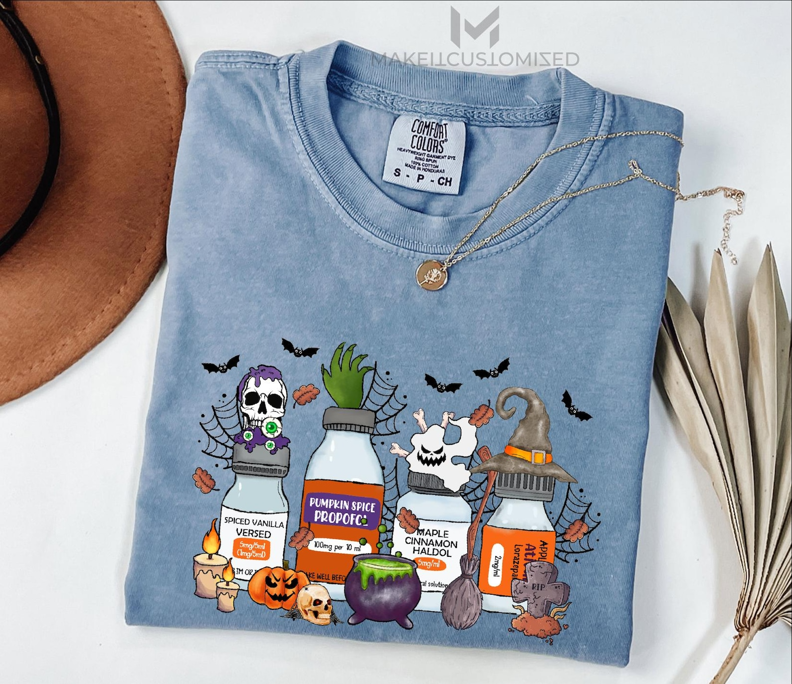 Funny Nurse Halloween T-Shirt Blue Jean