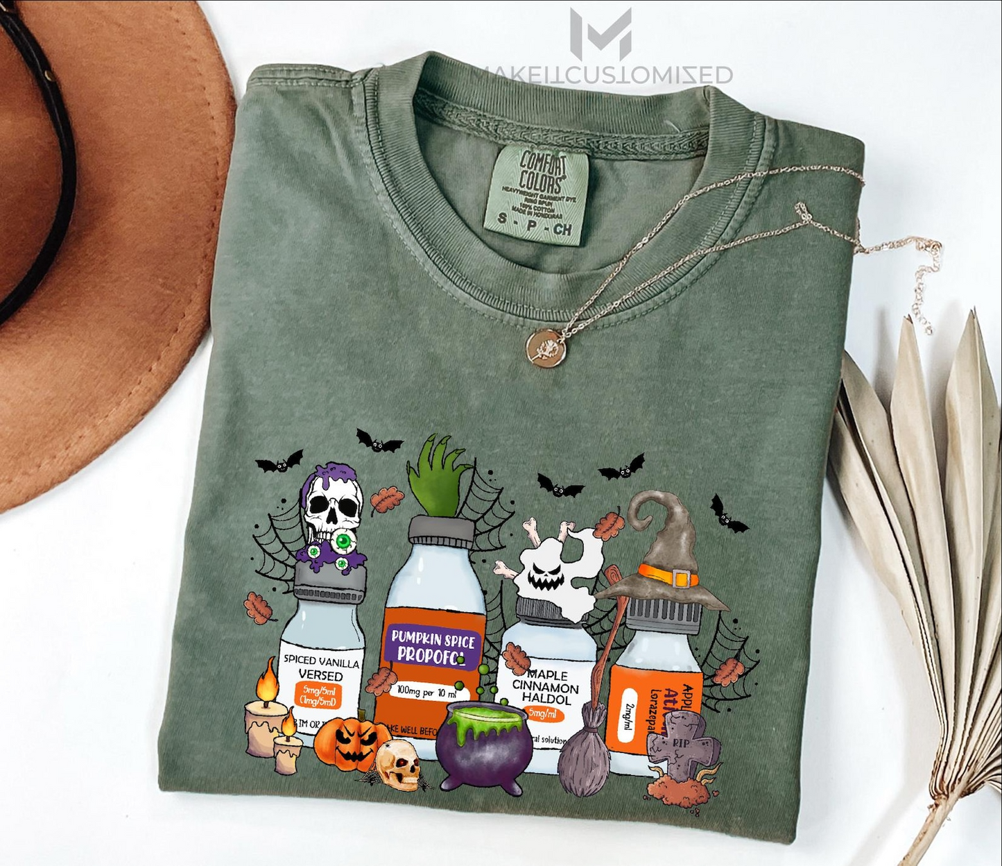 Funny Nurse Halloween T-Shirt Green