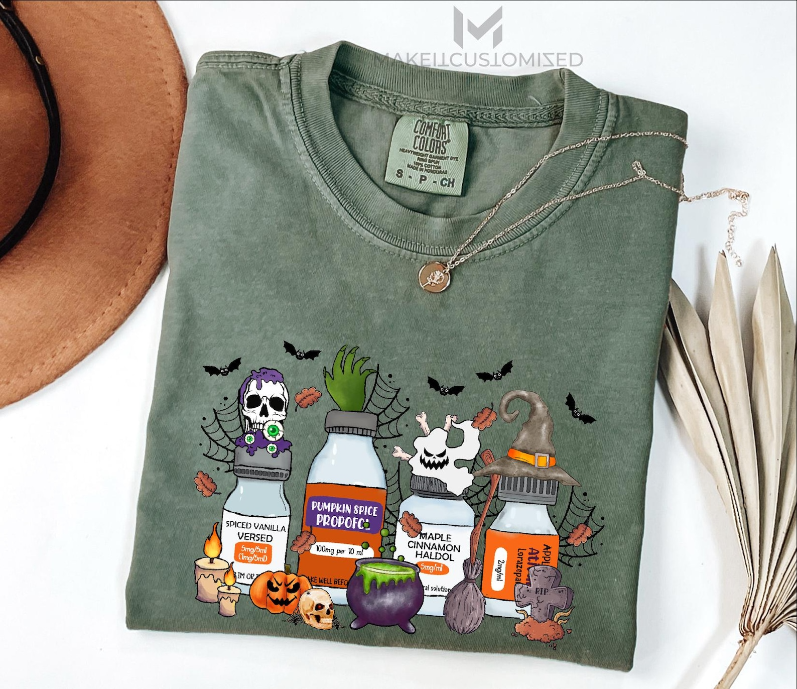 Funny Nurse Halloween T-Shirt Green