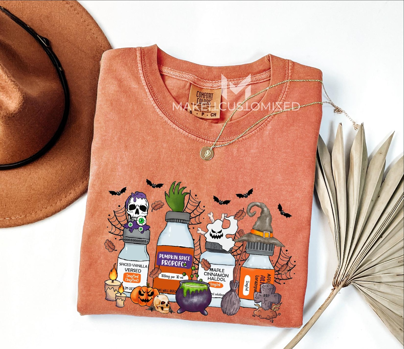 Funny Nurse Halloween T-Shirt orange